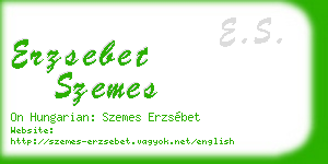 erzsebet szemes business card