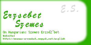 erzsebet szemes business card